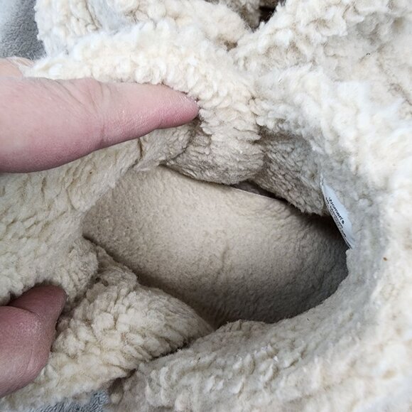 L.L. Bean Shoes Womens Size 10 Cream Cozy Shearling Slippers - Picture 11 of 12